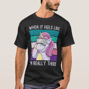 Unicorn Virtual Reality Vr Gamer Rainbow Magical C T-Shirt