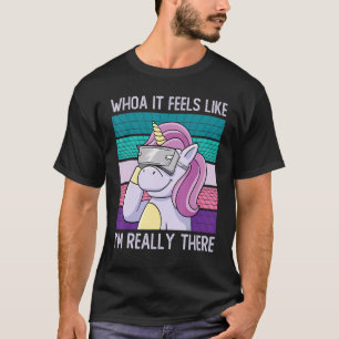Unicorn Virtual Reality Vr Gamer Rainbow Magical C T-Shirt
