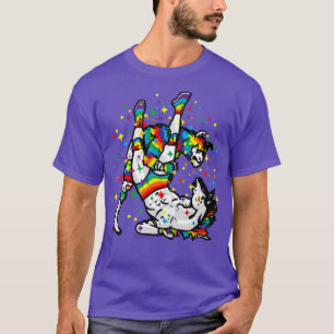 Unicorn vs Llama Battle for the Rainbow  T-Shirt