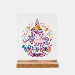 Unicorn Waffle Horn Society Print Ready Apparel Gr Acrylic Sign