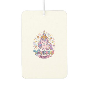 Unicorn Waffle Horn Society Print Ready Apparel Gr Car Air Freshener