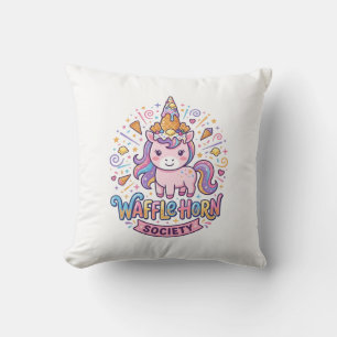 Unicorn Waffle Horn Society Print Ready Apparel Gr Cushion