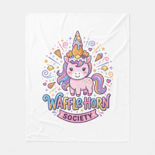 Unicorn Waffle Horn Society Print Ready Apparel Gr Fleece Blanket
