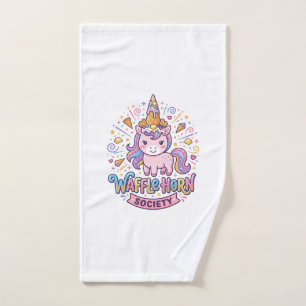 Unicorn Waffle Horn Society Print Ready Apparel Gr Hand Towel