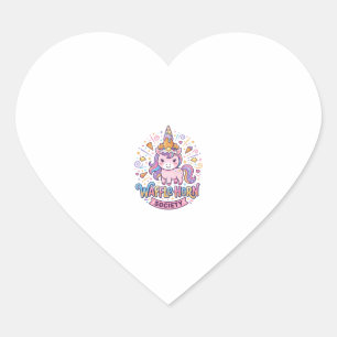 Unicorn Waffle Horn Society Print Ready Apparel Gr Heart Sticker