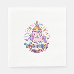 Unicorn Waffle Horn Society Print Ready Apparel Gr Napkin