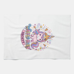 Unicorn Waffle Horn Society Print Ready Apparel Gr Tea Towel