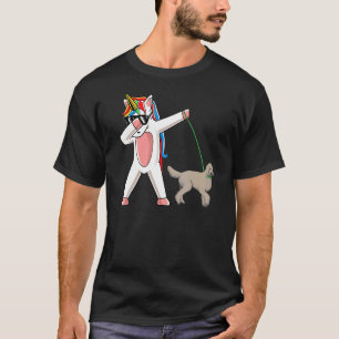 Unicorn Walking Labradoodle Dog Mum Unicorn Owner T-Shirt