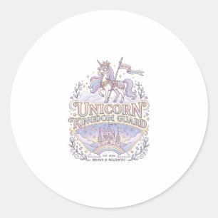 Unicorn Wanderlust Unicorn Gift Idea Vector Design Classic Round Sticker