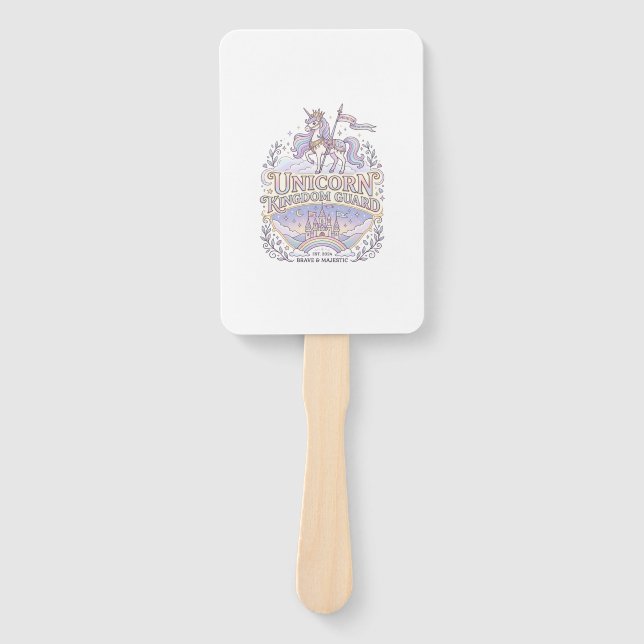 Unicorn Wanderlust Unicorn Gift Idea Vector Design Hand Fan (Front)