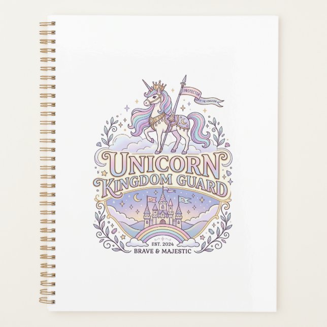 Unicorn Wanderlust Unicorn Gift Idea Vector Design Planner (Front)