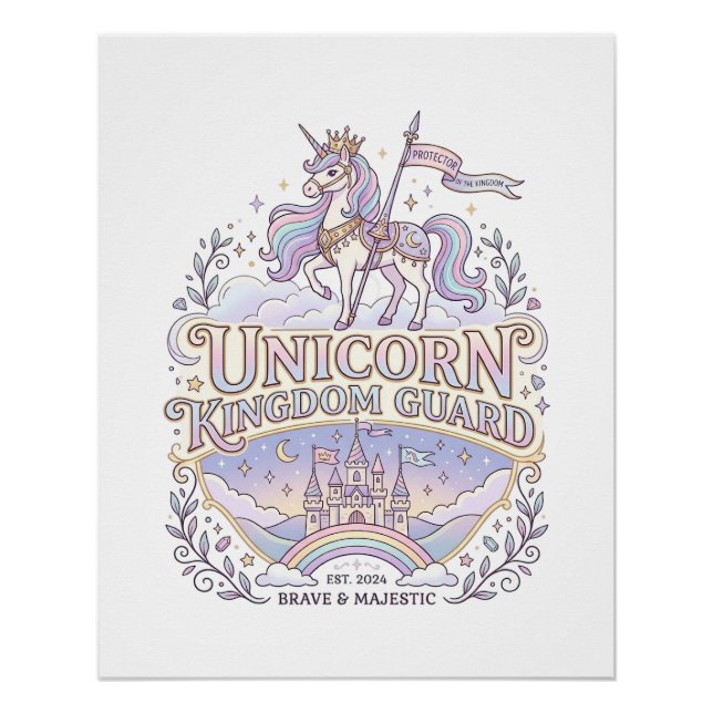 Unicorn Wanderlust Unicorn Gift Idea Vector Design Poster (Front)