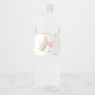Unicorn Water Bottle Labels