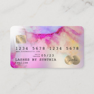 Unicorn watercolor art Credit Card Style silver