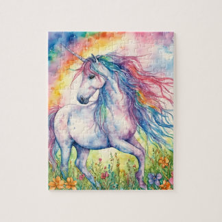 Unicorn Watercolor Jigsaw Puzzle