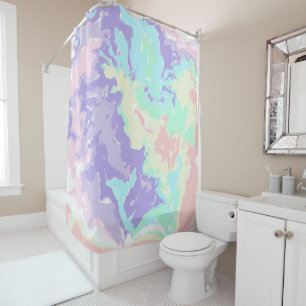 Unicorn Watercolor Pastels Curtain
