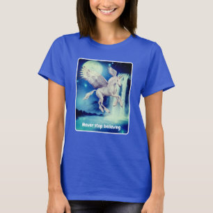 Unicorn Waterfall Believe Inspirational T-Shirt