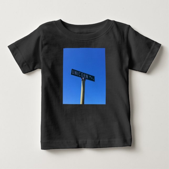 Unicorn Way St. Baby Tee (Front)