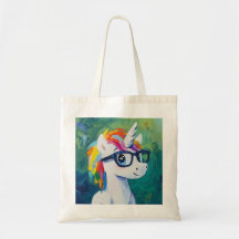 Unicorn wear glasses painting