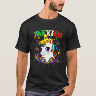 Unicorn Wearing Mask Cinco De Mayo Mexican Festiv T-Shirt
