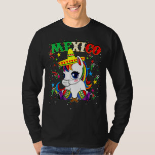 Unicorn Wearing Mask Cinco De Mayo Mexican Festiv T-Shirt