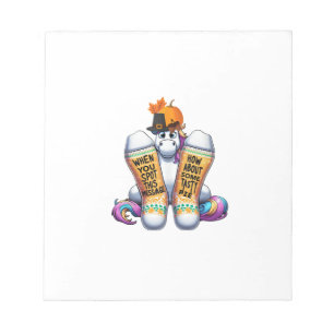 Unicorn Wearing Socks Men Women Kids Boys Girls Th Notepad