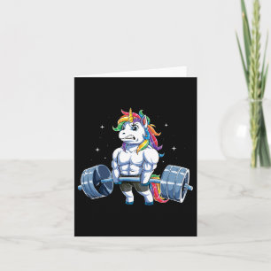Unicorn Weightlifting Deadlift Fitness Gym Men Wom Card