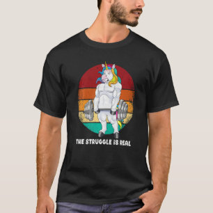Unicorn Weightlifting Deadlift Fitness Gym Workout T-Shirt