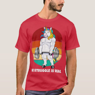 Unicorn Weightlifting Deadlift Fitness Gym Workout T-Shirt