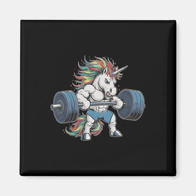 Unicorn Weightlifting Fitness Gym  Magnet (Front)