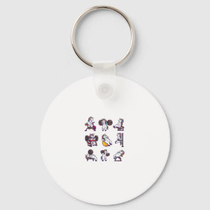 Unicorn Weightlifting Powerlifting Gym Workout Gir Key Ring