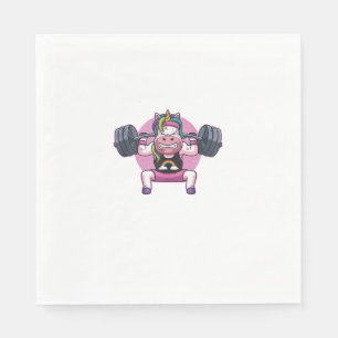 Unicorn Weightlifting Squat Fitness Workout Gym Gi Napkin