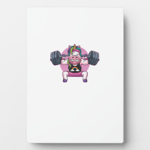Unicorn Weightlifting Squat Fitness Workout Gym Gi Plaque