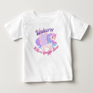 Unicorn where magic lived baby T-Shirt