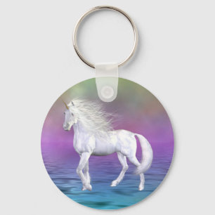 Unicorn White Beauty Key Ring