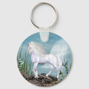 Unicorn White Beauty Key Ring