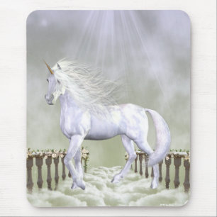 Unicorn White Beauty Mouse Mat