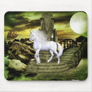Unicorn White Beauty Mouse Mat