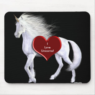 Unicorn White Beauty Mouse Mat