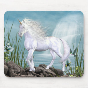 Unicorn White Beauty Mouse Mat