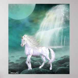 Unicorn White Beauty Poster