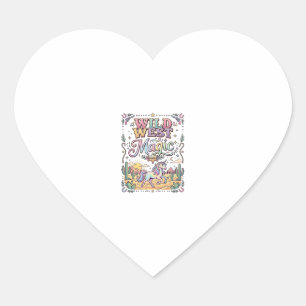 Unicorn Wild West Magic Original Heart Sticker