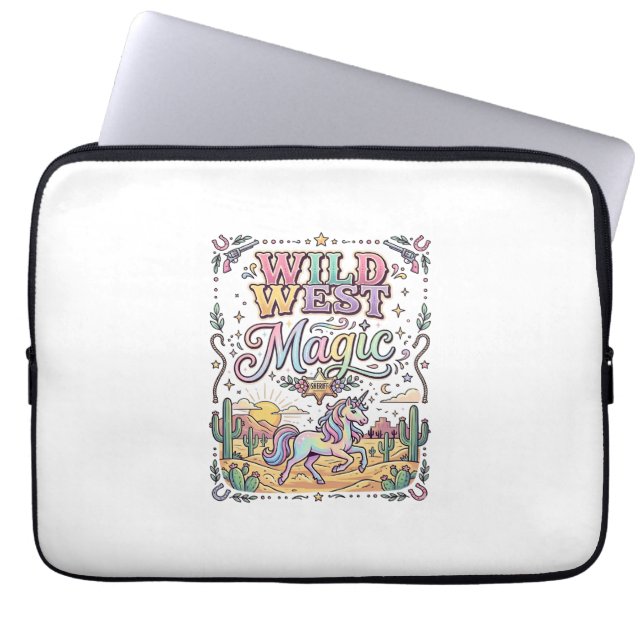Unicorn Wild West Magic Original Laptop Sleeve (Front)
