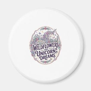 Unicorn Wildflowers and Unicorn Dreams POD Ready M Magnet