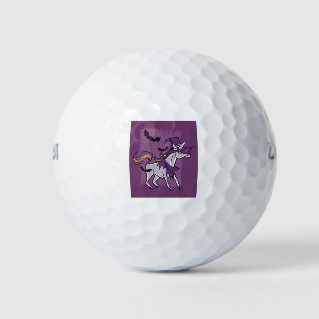 Unicorn Witch Golf Balls (Front)