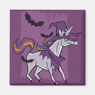 Unicorn Witch Magnet