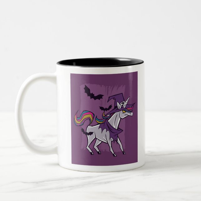 Unicorn Witch Two-Tone Coffee Mug (Left)
