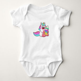 Unicorn with Baby bottle.PNG Bodysuit