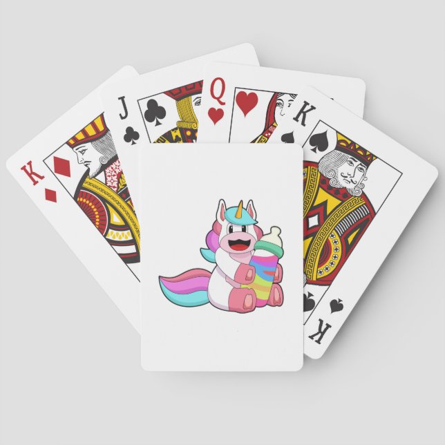 Unicorn with Baby bottle.PNG Playing Cards (Back)