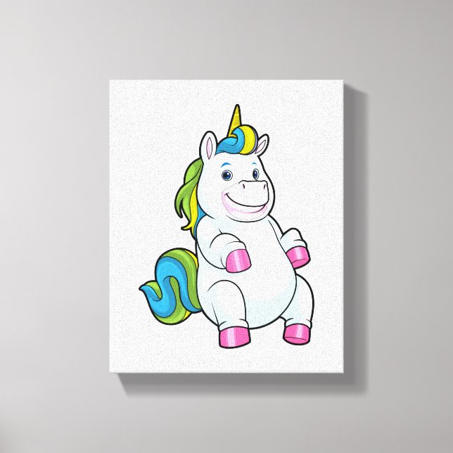 Unicorn with big Belly Canvas Print (Front)
